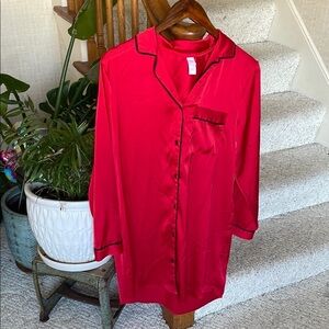 Stars Above Women's Red Satin Nightshirt